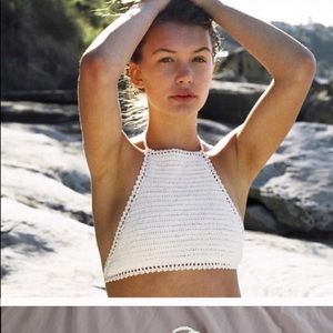 She Made Me white crochet bikini SET